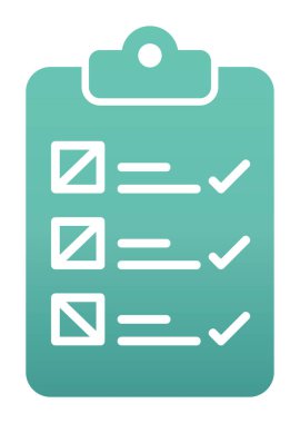 Kontrol listesi vektör simgesi modern basit vektör illüstrasyonu