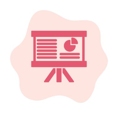 Beyaz arkaplan üzerinde sunum vektörü illüstrasyonunu çalıştır