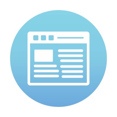 Web sayfası simgesi, vektör illüstrasyonu basit tasarım