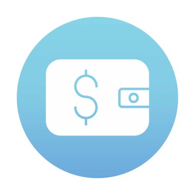 cüzdan ikonu vektör illüstrasyonu