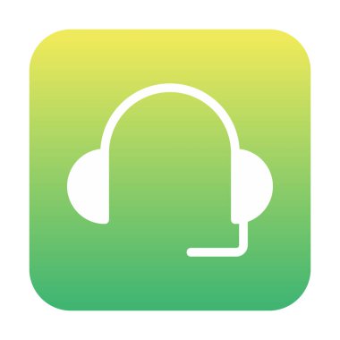 kulaklık simgesi vektör illüstrasyon destek servisi