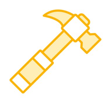 Çekiç ikonu vektör illüstrasyonu