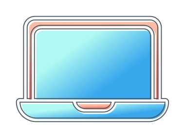 Dizüstü bilgisayar simgesi vektör çizimi