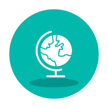 dünya simgesi, vektör illüstrasyonu basit tasarım