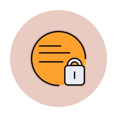 Asma kilit. Web simgesi basit illüstrasyon