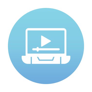 Video Ad simgesi vektör illüstrasyonu