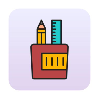 Kırtasiye web simgesi beyaz arkaplanda izole edildi