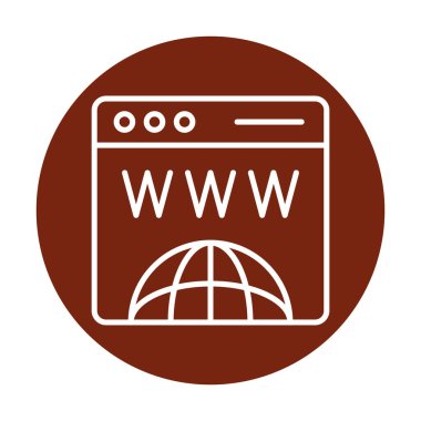 Basit web sitesi arayüzü simgesi, vektör illüstrasyonu