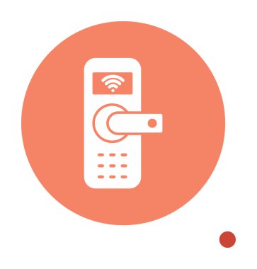 Akıllı Kapı simgesi vektör çizimi