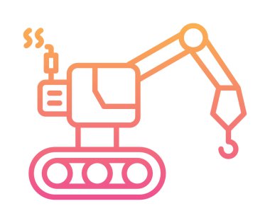 Yapı vinç simgesi, vektör illüstrasyon tasarımı