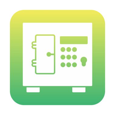 Güvenli kutu simgesinin vektör çizimi