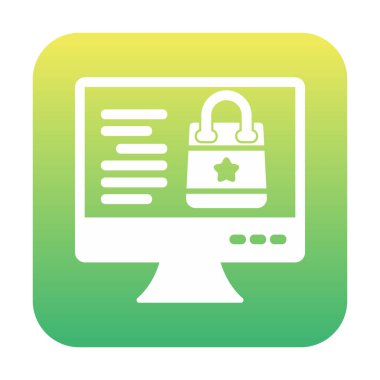 Ekran vektör illüstrasyonunda ticaret simgesi