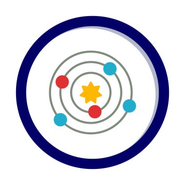 Güneş sistemi. Gezegenler Güneş 'in etrafında döner.