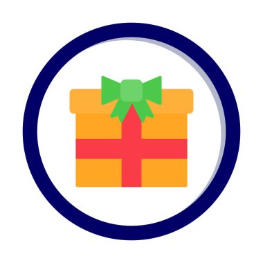 hediye kutusu simgesi, vektör illüstrasyonu  