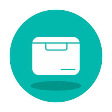 Teslimat kutusu simgesi, vektör illüstrasyonu basit tasarım