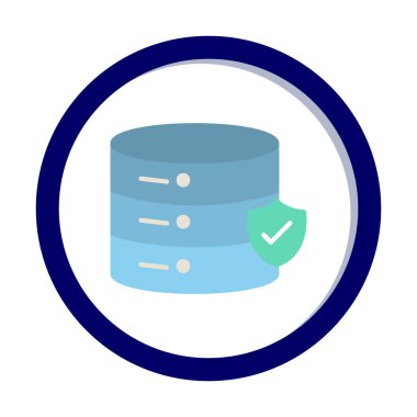 veritabanı simgesi modayı izole etti. veri depolama renk çizgisi vektörü simgesi                                                           