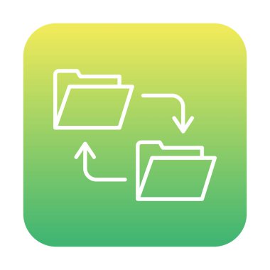 Basit Veri Aktarımı simgesi, vektör illüstrasyonu