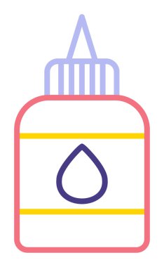 sıvı yapıştırıcı şişe ikonu vektör illüstrasyonu, yapıştırıcı logosu kavramı         