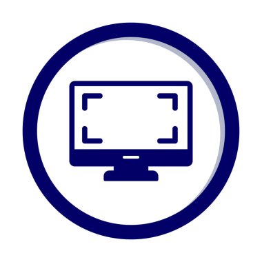 bilgisayar izleme simgesi, vektör illüstrasyonu basit tasarım