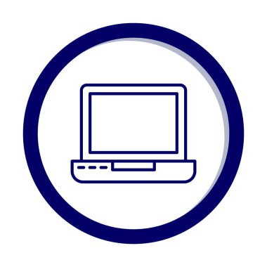 Dizüstü bilgisayar simgesi vektör çizimi