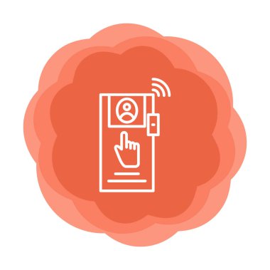 Kapı Kamera simgesi vektör illüstrasyonu 