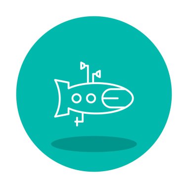 denizaltı simgesi web basit illüstrasyon