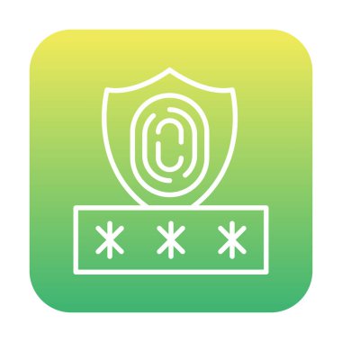 Parmak izi ikonu. Özel daire tasarımı. vektör illüstrasyonu.