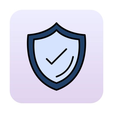 Basit kalkan simgesi vektör çizimi