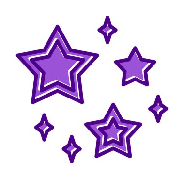 yıldızların vektör illüstrasyonu