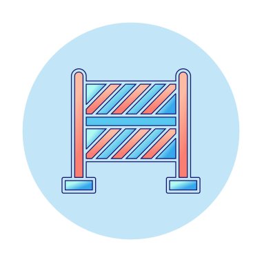 Bariyer. Web simgesi basit illüstrasyon