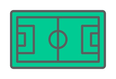 futbol sahası futbol ikonu vektör illüstrasyon tasarımı