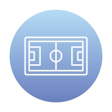 futbol sahası ikon vektör illüstrasyonu