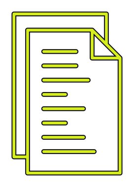 belge simgesi, vektör illüstrasyonu basit tasarım