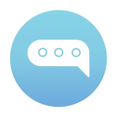 Basit sohbet simgesi, konuşma balonu, vektör illüstrasyonu