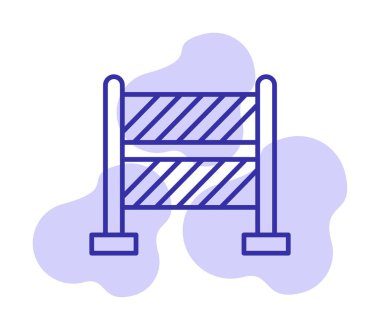 Bariyer. Web simgesi basit illüstrasyon