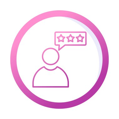 Müşteri İncelemesi, geri bildirim. simge vektör illüstrasyonu