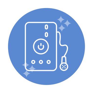 Su banyosu web simgesi, illüstrasyon