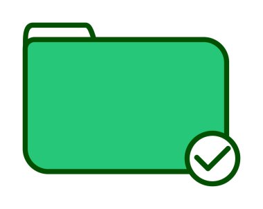 klasör renkli vektör simgesi 