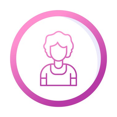 kadın web simgesi vektör illüstrasyonu