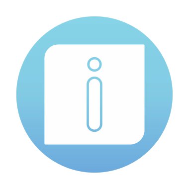 bilgi simgesi. bu daire beyaz bir arkaplanda izole edilmiş 