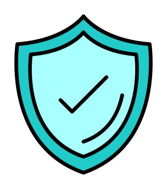 Basit kalkan simgesi vektör çizimi