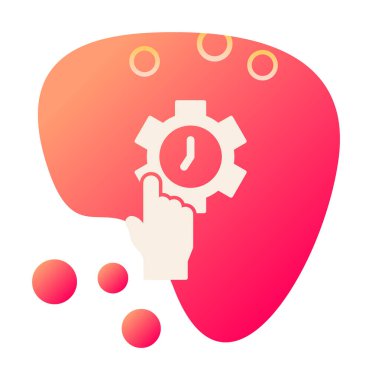 vites şekilli saat, Zaman Yönetimi konsepti, vektör illüstrasyonu 