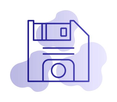 Basit Disket simgesi, vektör illüstrasyonu