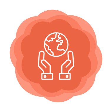 earth icon, vector illustration simple design