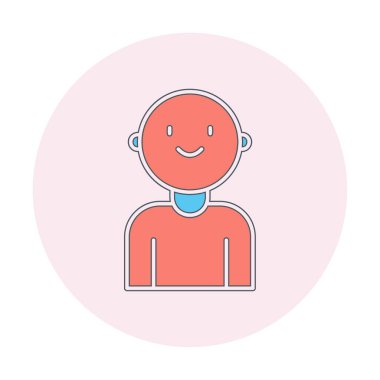 bebek oğlan simgesi, vektör illüstrasyonu