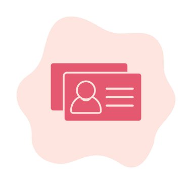 Arkaplanda İş Kartları vektör resimleme simgesi. 