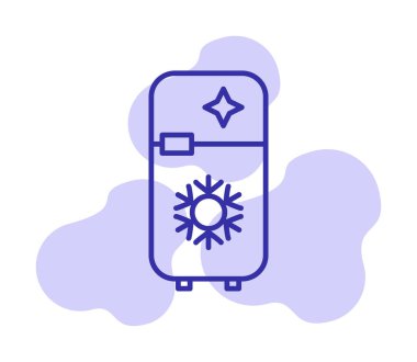 buzdolabı vektör simgesi çizelgesi çizimi