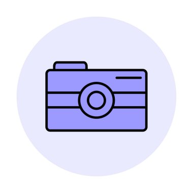 Kamera. Web simgesi basit illüstrasyon 