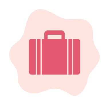 Evrak çantası vektör düz simgesi. İş durumu simgesi, bavul emojisi, vektör illüstrasyonu