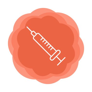 Enjeksiyon Virüsü simgesinin vektör çizimi